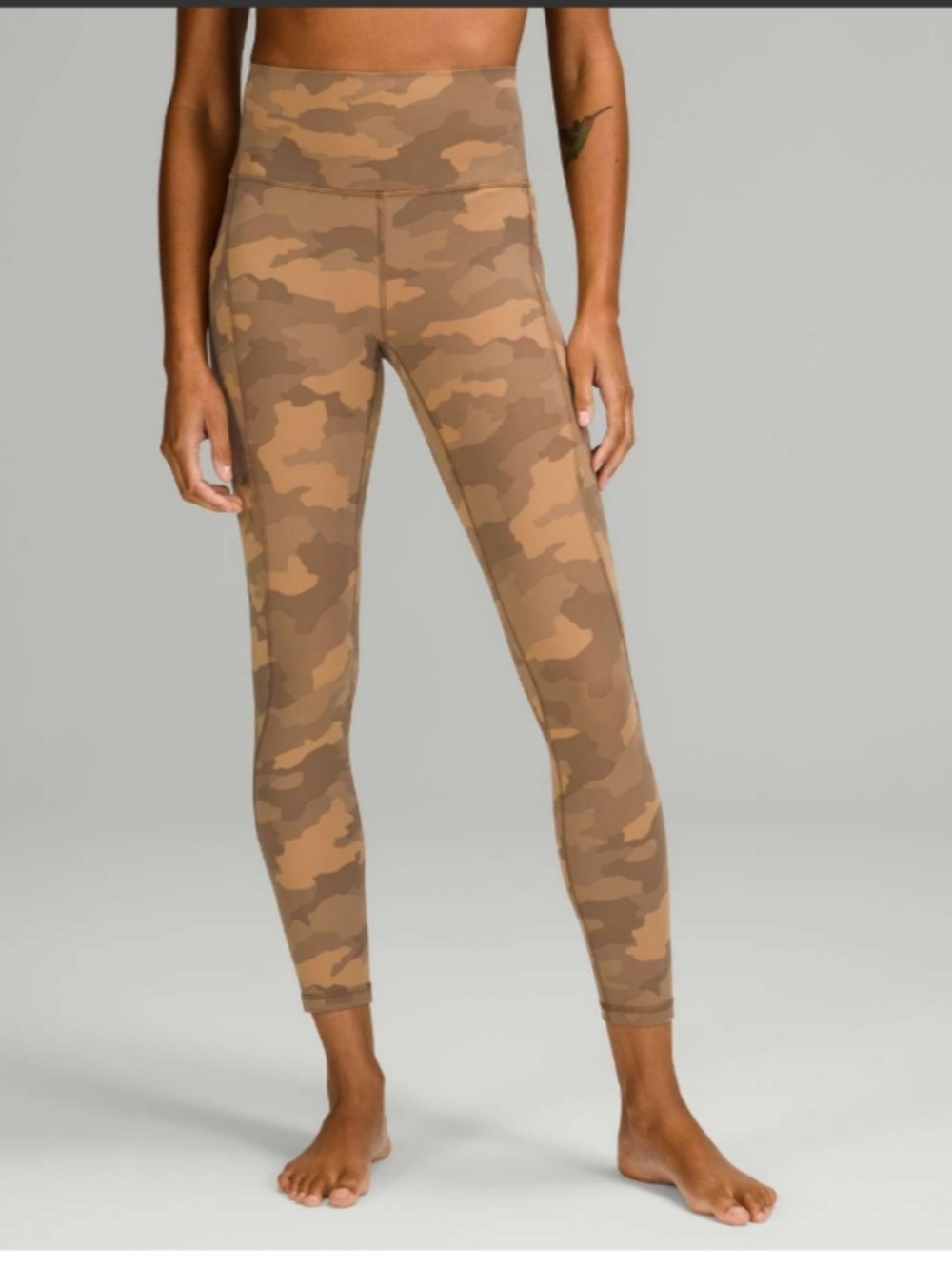 Lululemon Align High-Rise Pant with Pockets 25"Heritage 365 Camo Beige Sz 0